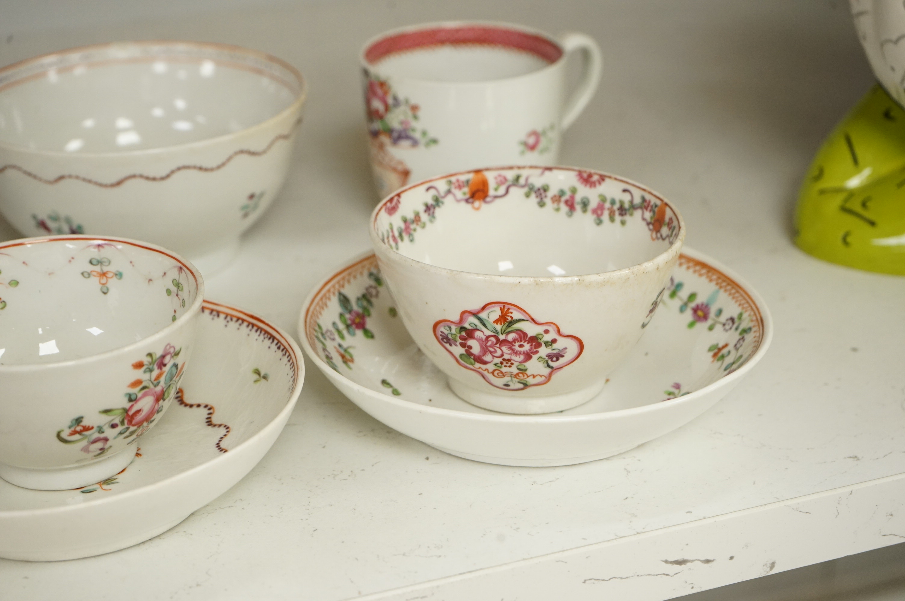 A collection of 18th century and later English teaware (18)